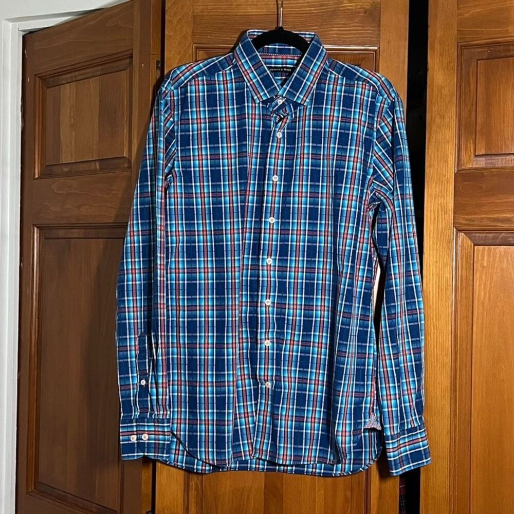 Hammer Made Slim Fit Plaid Dress Shirt Men’s 41/16